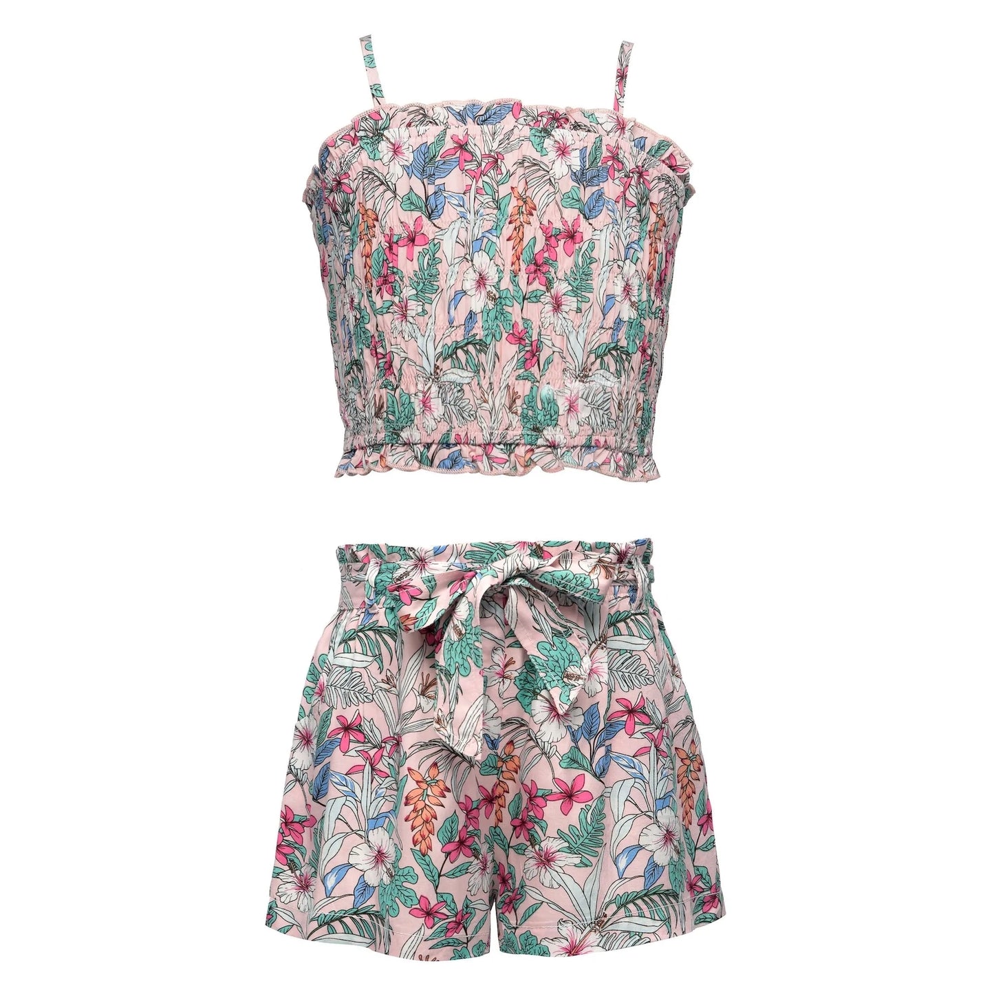 Floral print short set