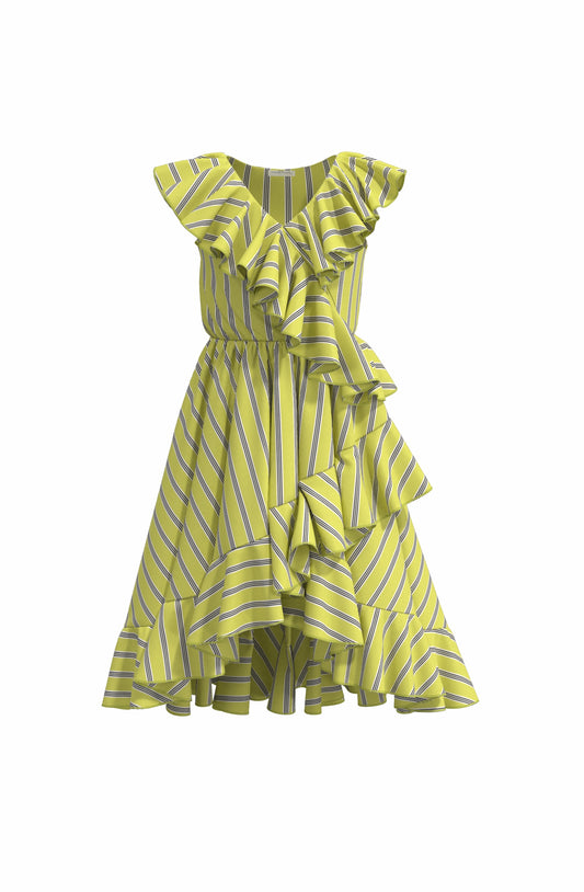 Lime Ruffle Dress