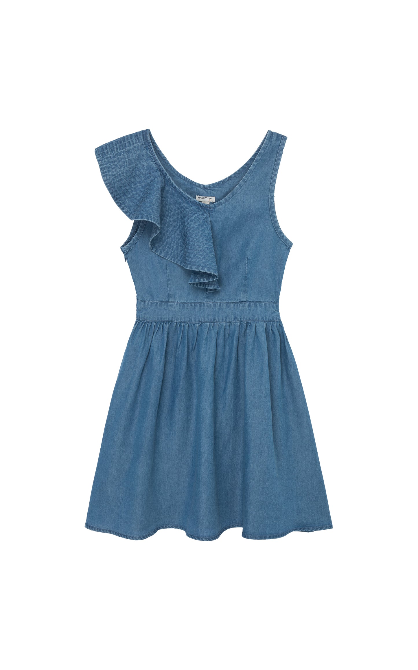 Denim Ruffle Dress