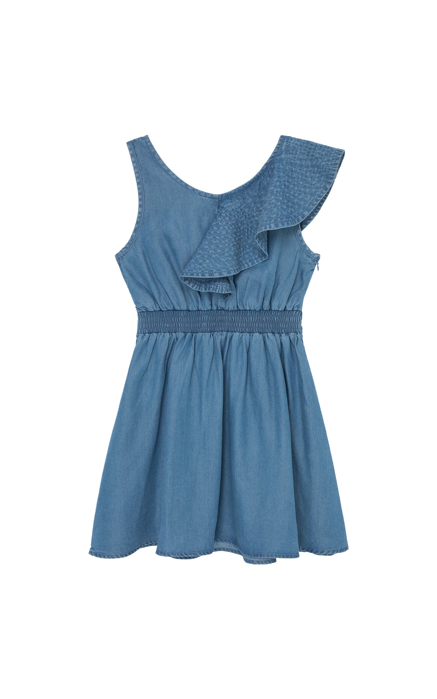 Denim Ruffle Dress