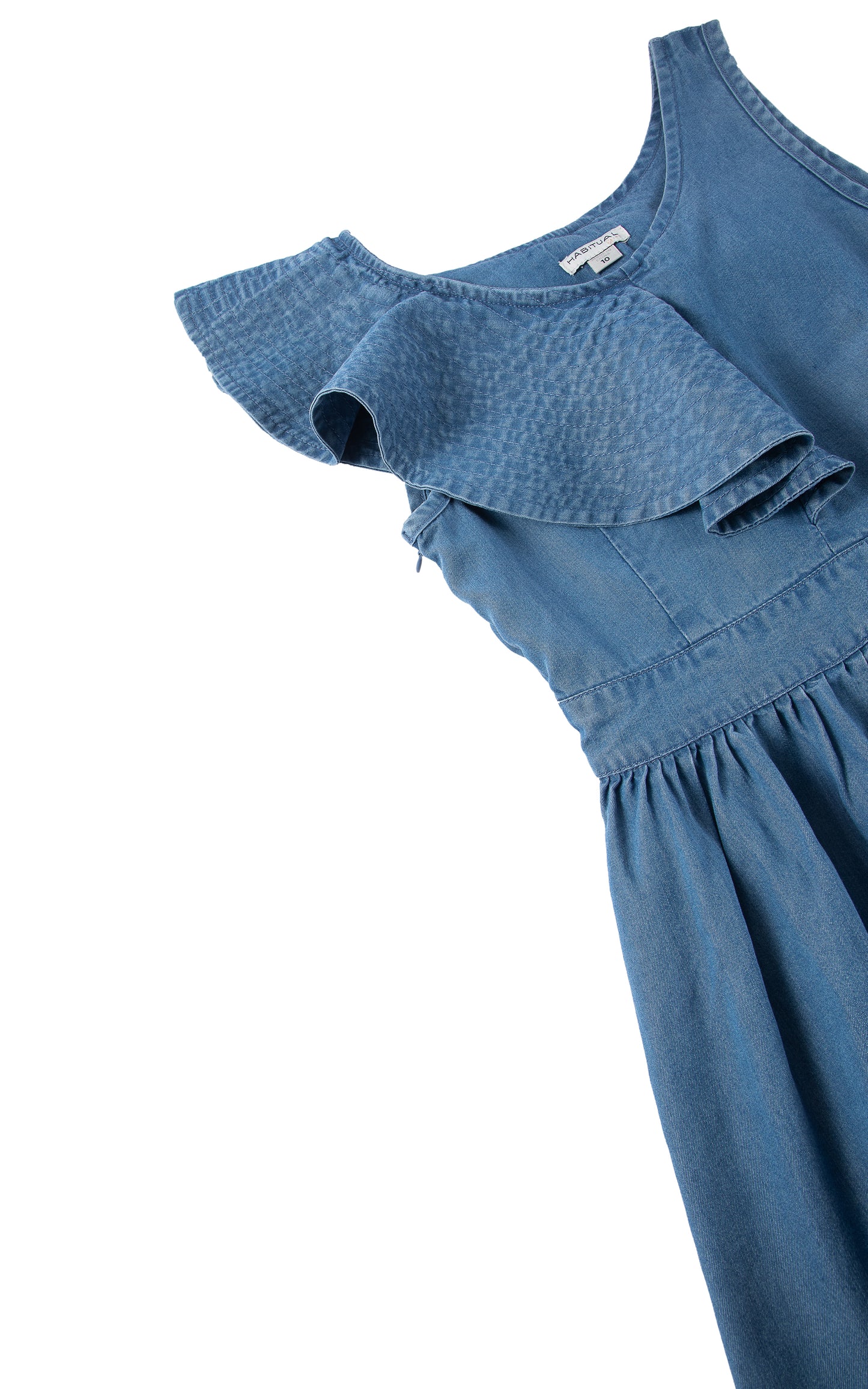 Denim Ruffle Dress