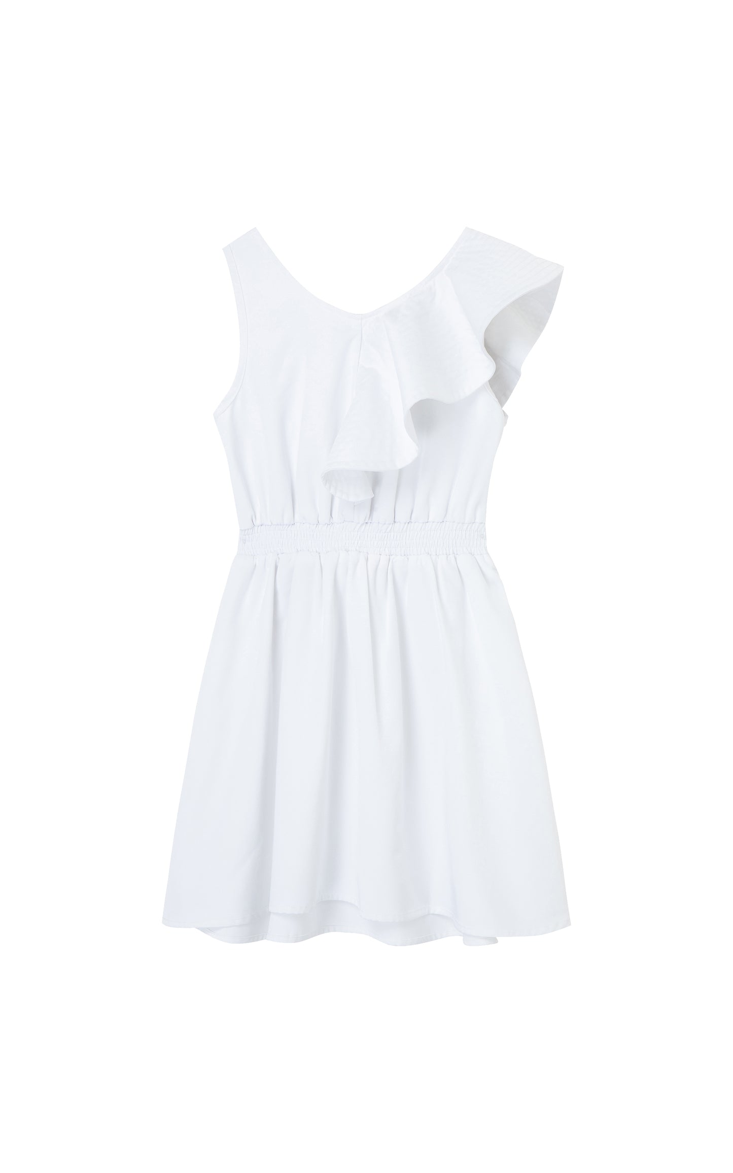 White Ruffle Dress